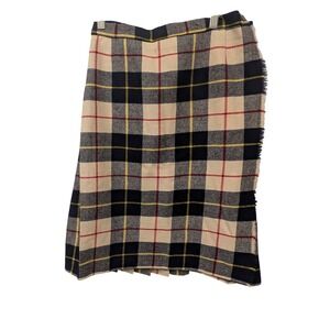 Vintage COBRA Wool Wrap Skirt Kilt Plaid Buckle Detail Holidays‎ Fall Winter